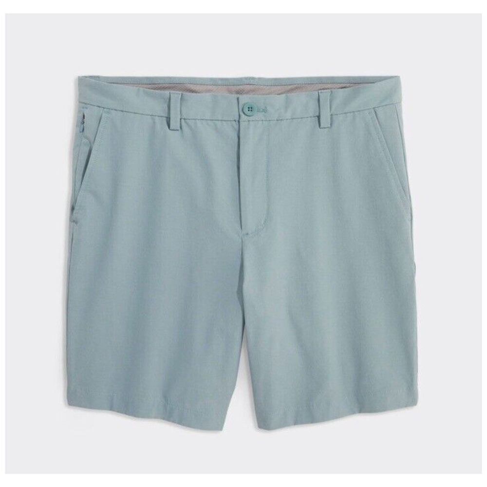 Vineyard Vines On The Go Shorts Mens 33 Blue Stretch 9" Inseam Performance Golf